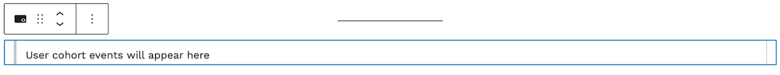 Image of how the block displays on the backend