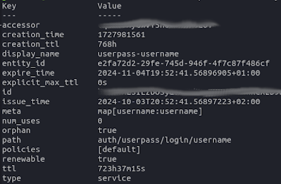 vault token lookup <token>