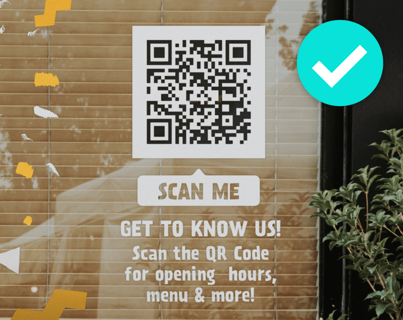 Example of a QR Code with white background material that is easier for smartphones to scan.