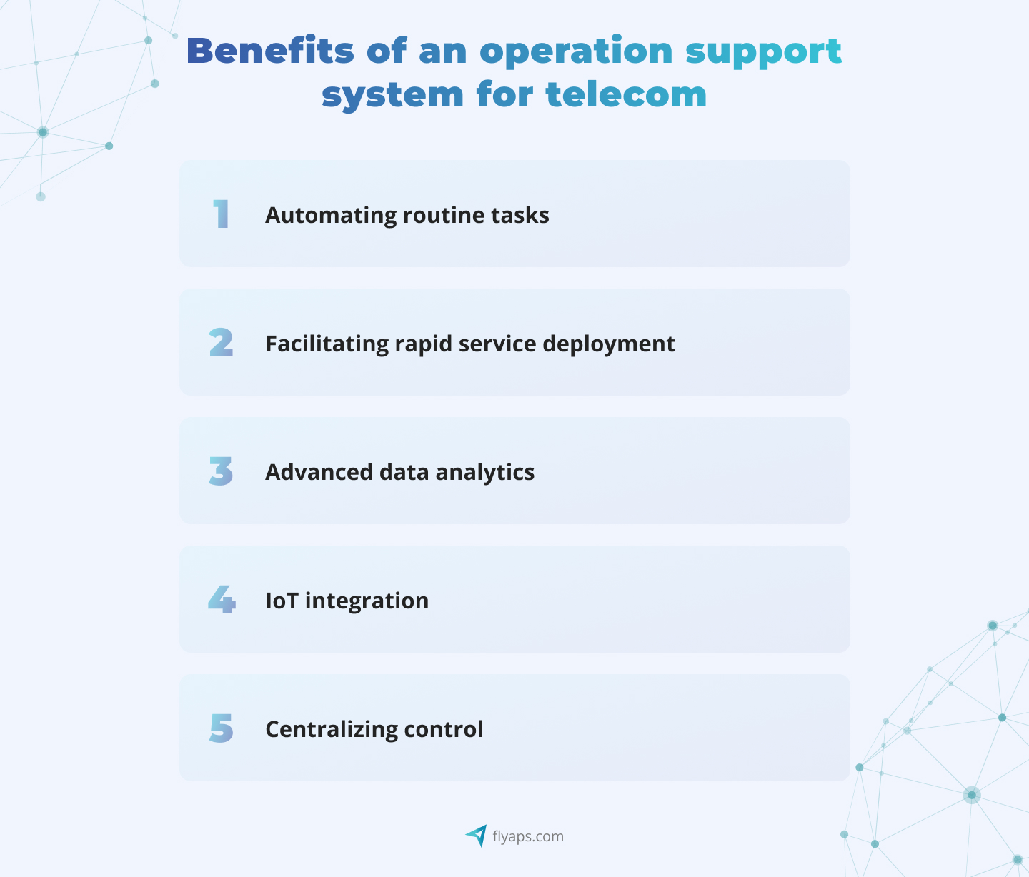 Benefits of an operation support system for telecom