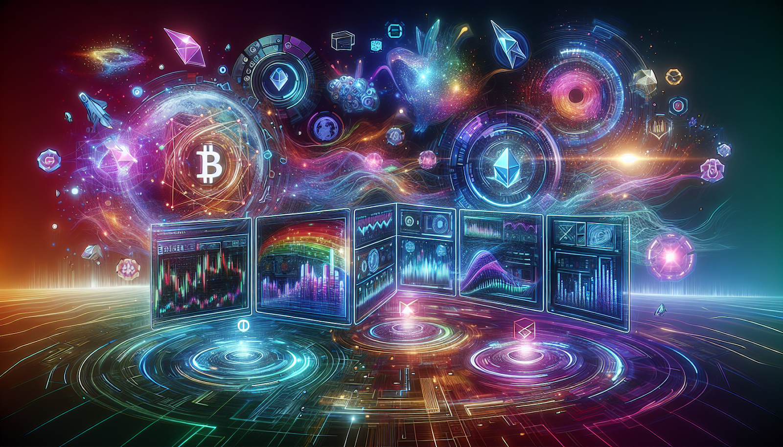 A futuristic depiction of trends in the crypto space.