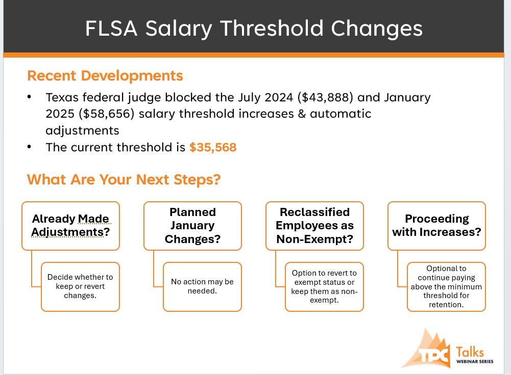 FLSA salary threshold changes