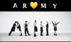 This contain an image of  SpongeBob Meets BTS ARMY standing next to each other in front of a white background with the word army on it