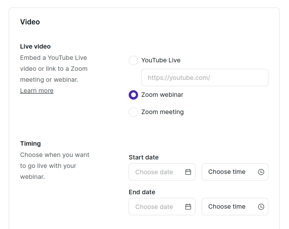 Podia Zoom integration