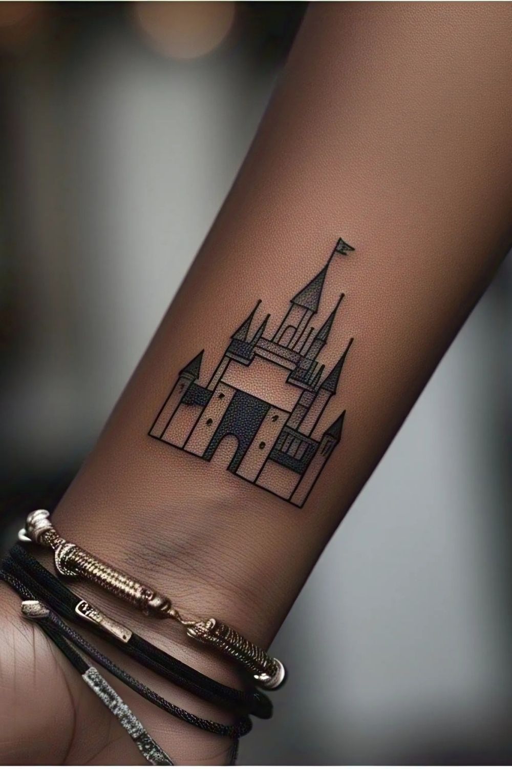 Minimalist Castle Tattoos