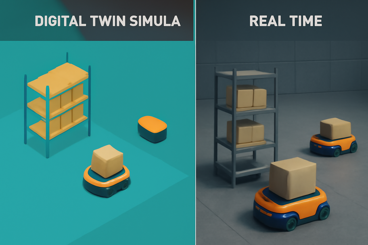 Digital Twin vs Real Time Simulation of robotic picking systems