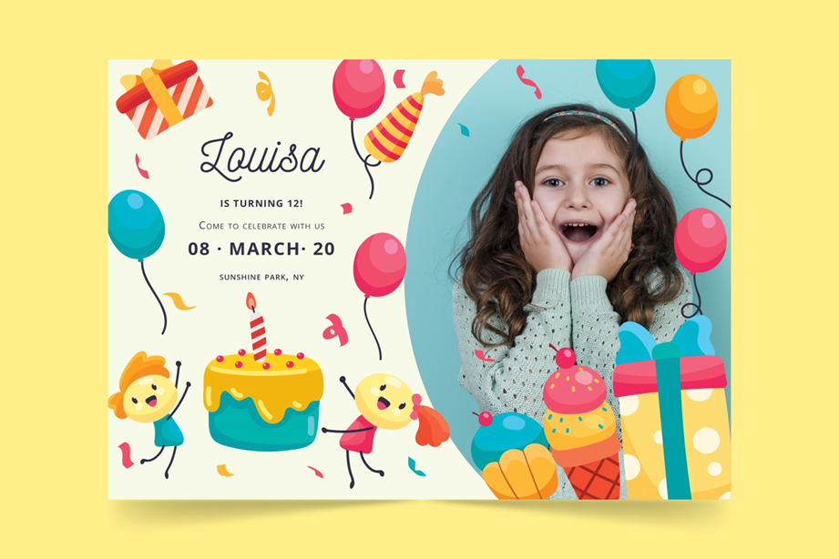 Convite digital para fiesta infantil