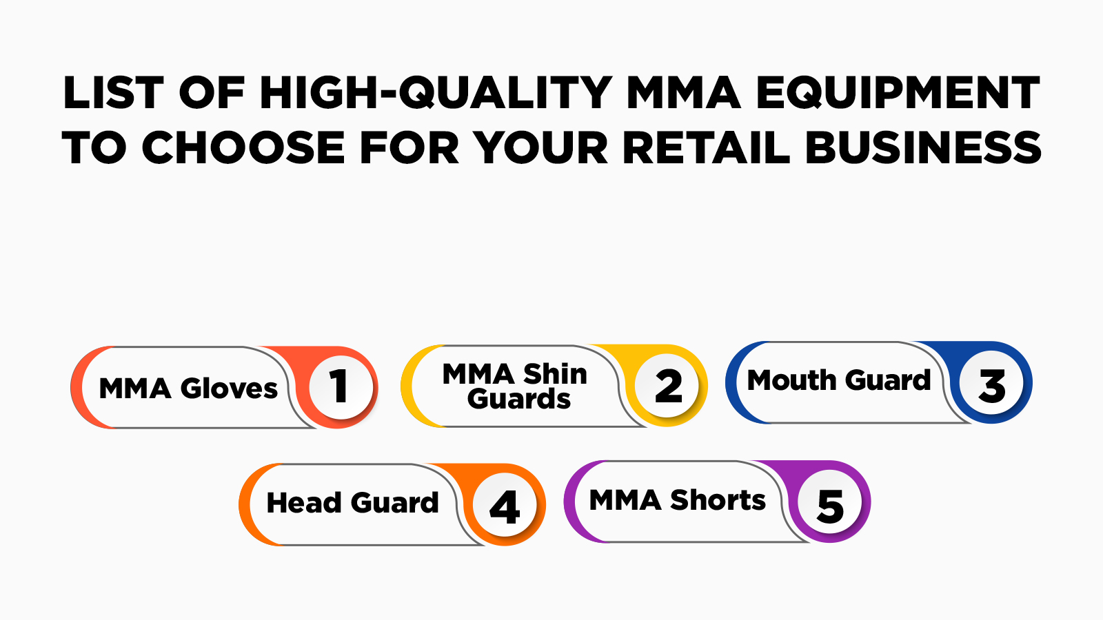 List of MMA equipment for retailers