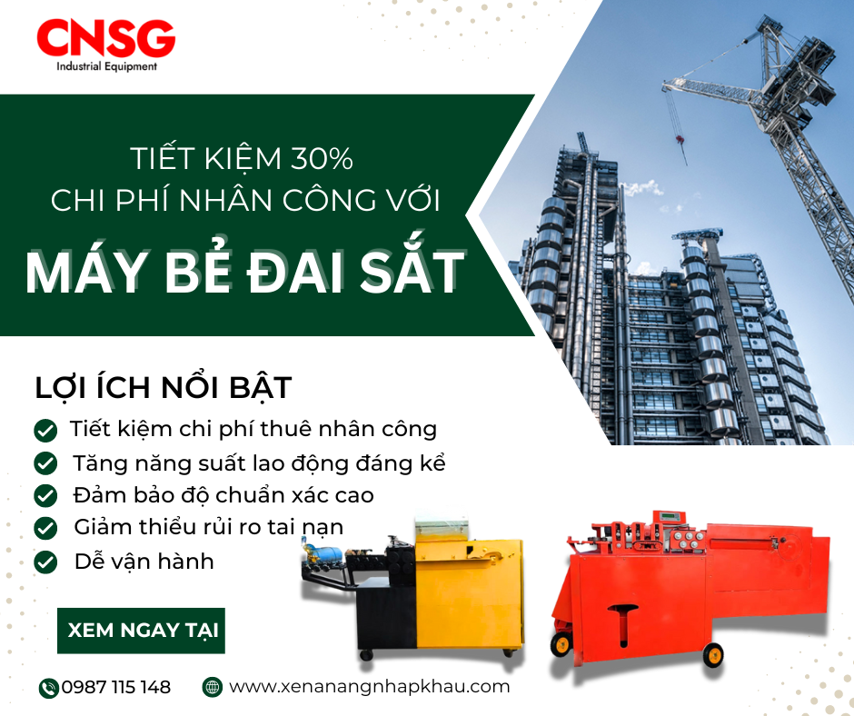 Tiết kiệm 30% chi phí nhân công với máy bẻ đai sắt tự động