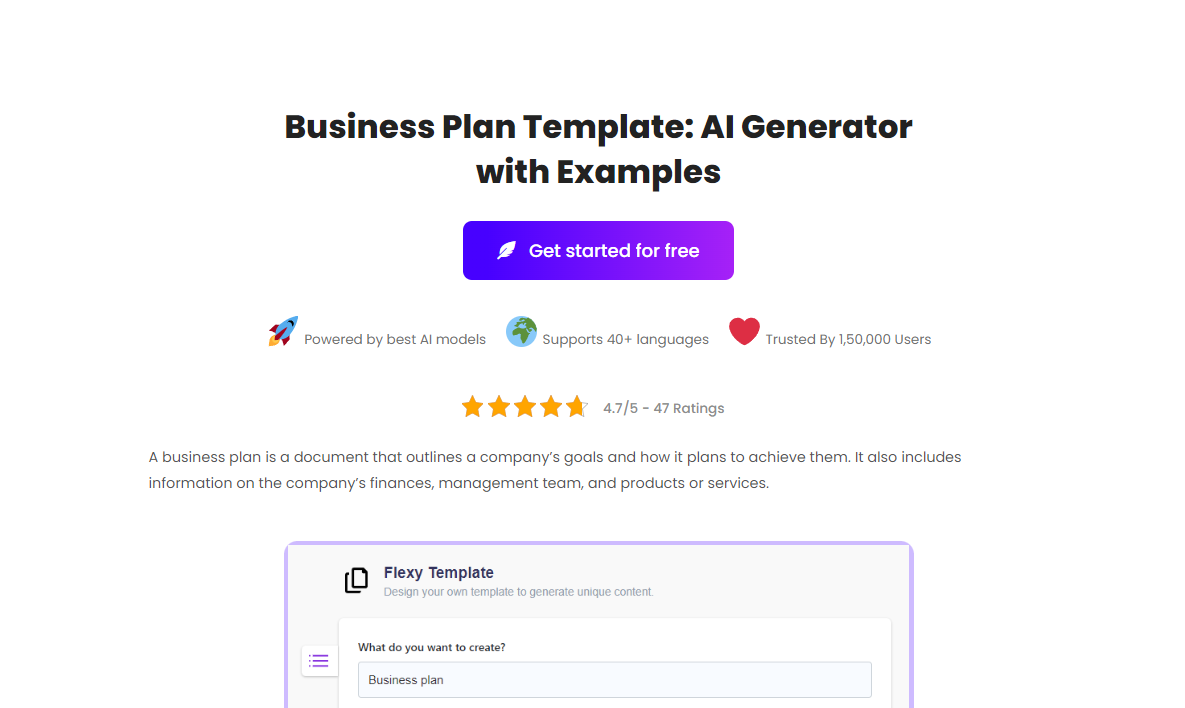 AI business plan generators