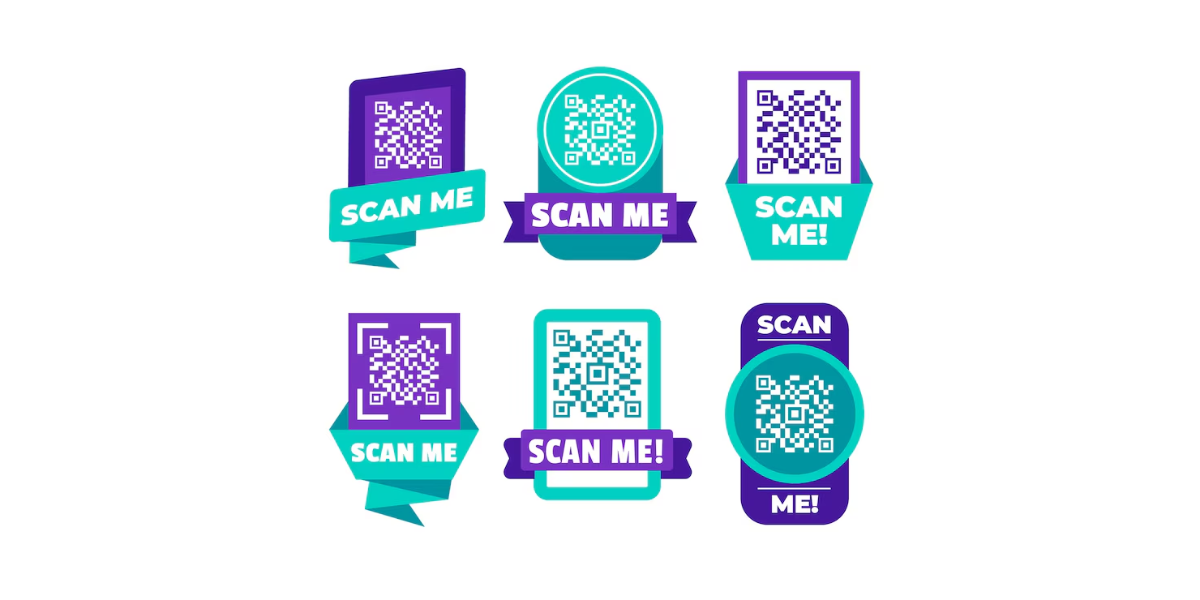 Different QR Code sticker ideas.