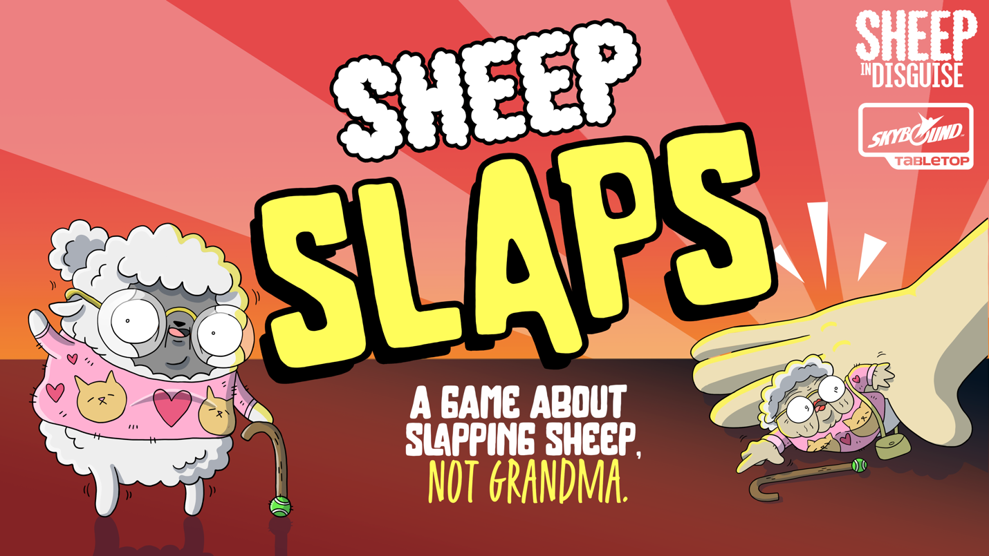 A cartoon sheep with a cane

Description automatically generated