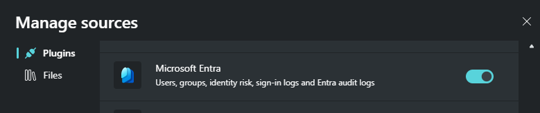 Screen capture of the Entra plugin in Microsoft Copilot for Security.