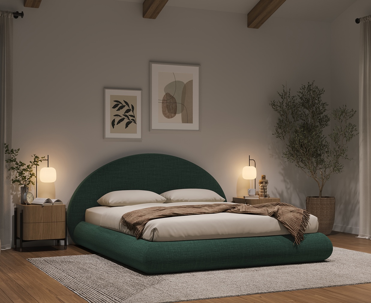The Luna Set in Forest green