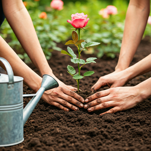 Planting Wreath of Roses