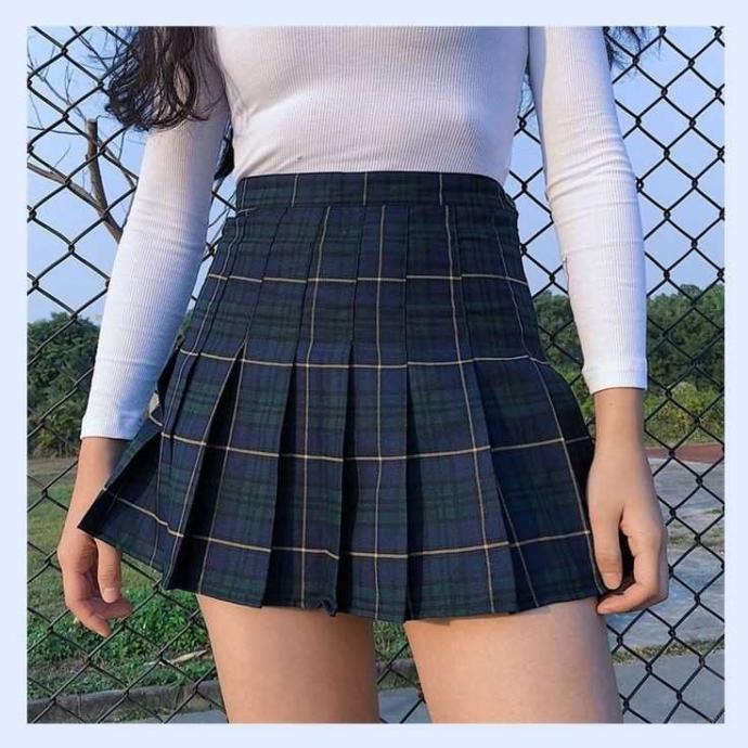 How to wear a high waisted plaid skirt best sale