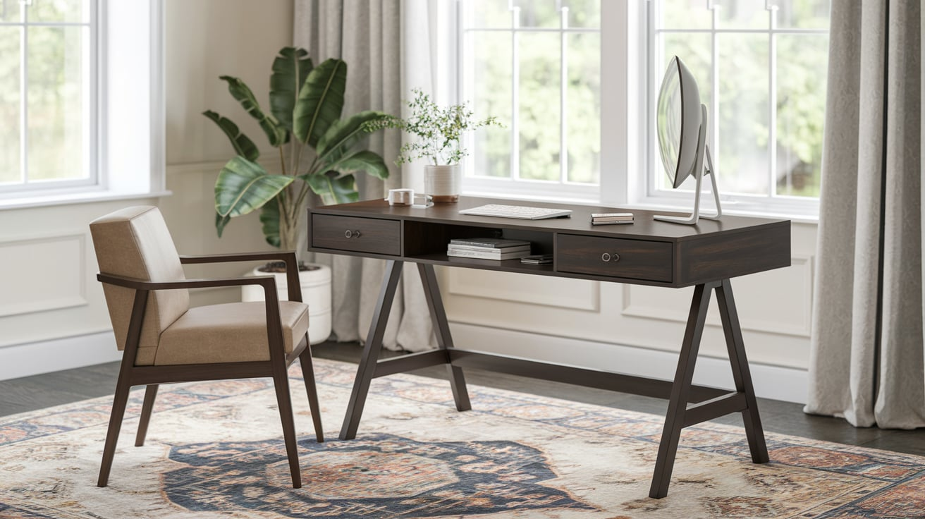 Capen Rectangular Engineered Wood Computer Desk