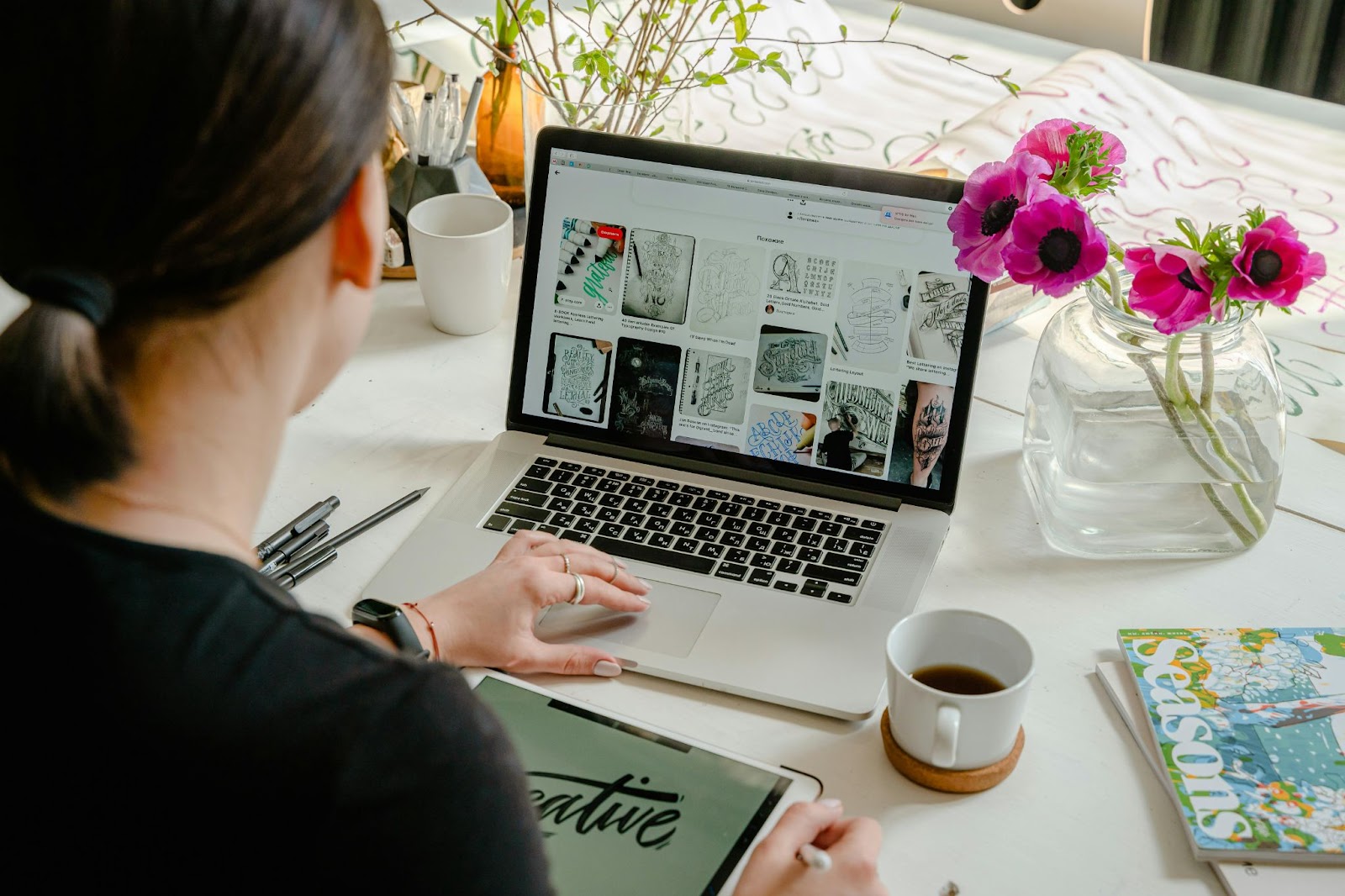 image of a lady on her laptop