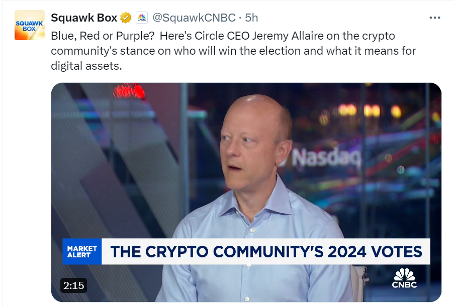 Jeremy Allaire on Kamala Harris Crypto Strategy