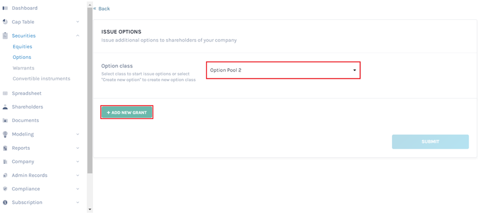 issue options 