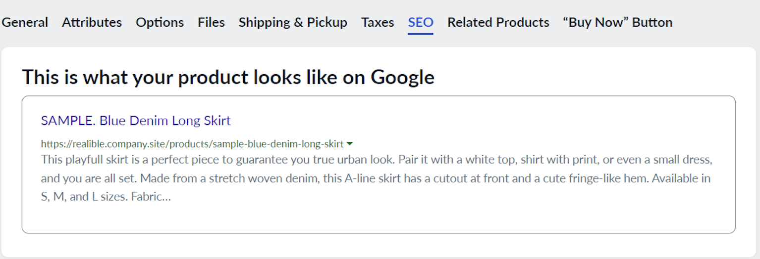 Ecwid SEO 