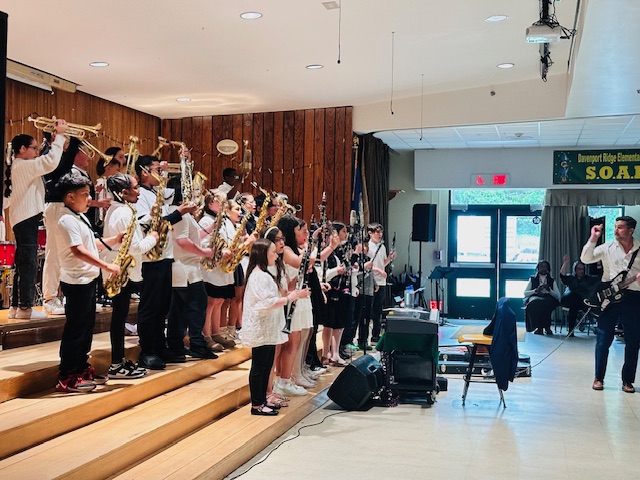 Davenport students performing for their community
