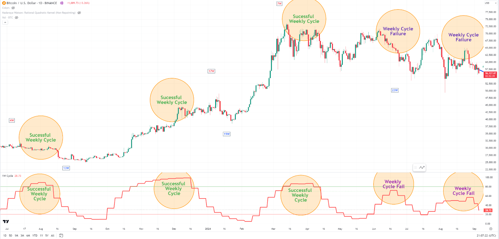 How Weekly Cycles Affect Bitcoin Price👋