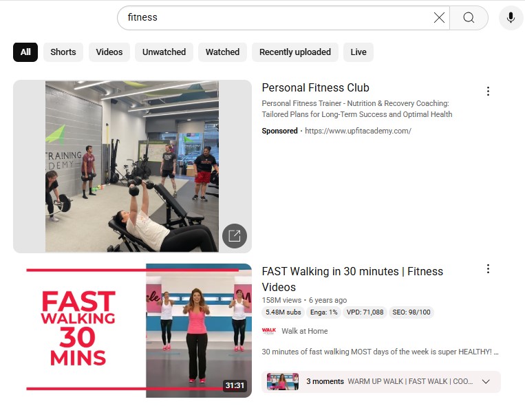 search hashtags on YouTube search bar
