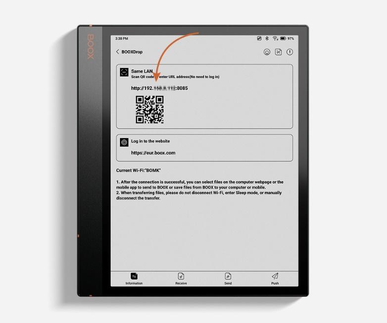 A tablet with a qr codeDescription automatically generated