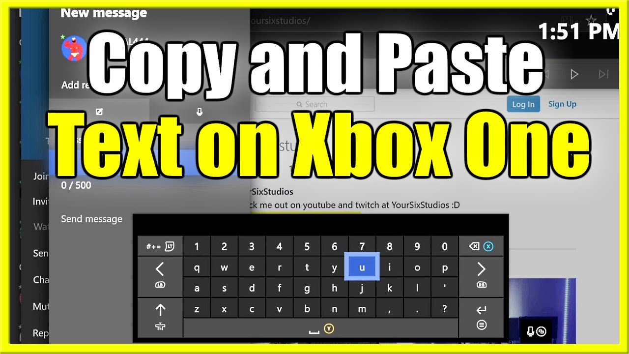 paste on the Xbox app