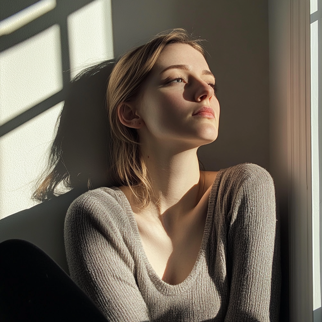 A pensive young woman | Source: Midjourney