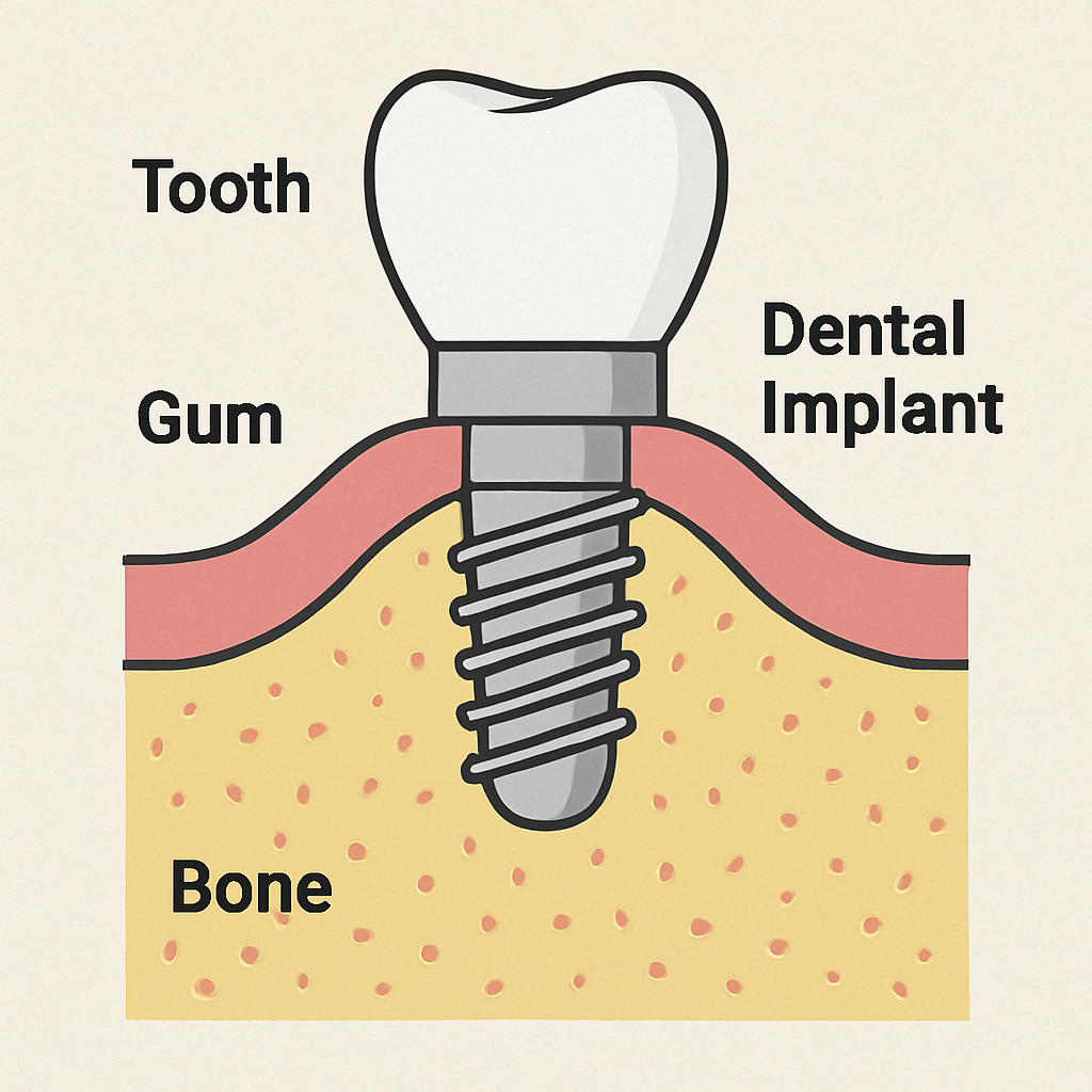 Dental implant diagram
