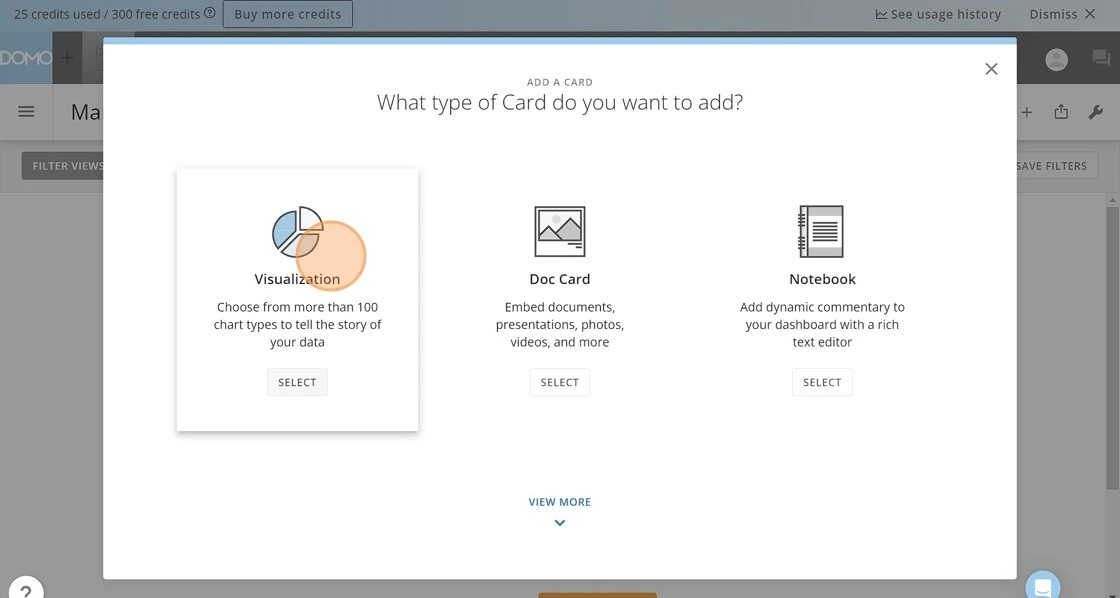 types of card in domo