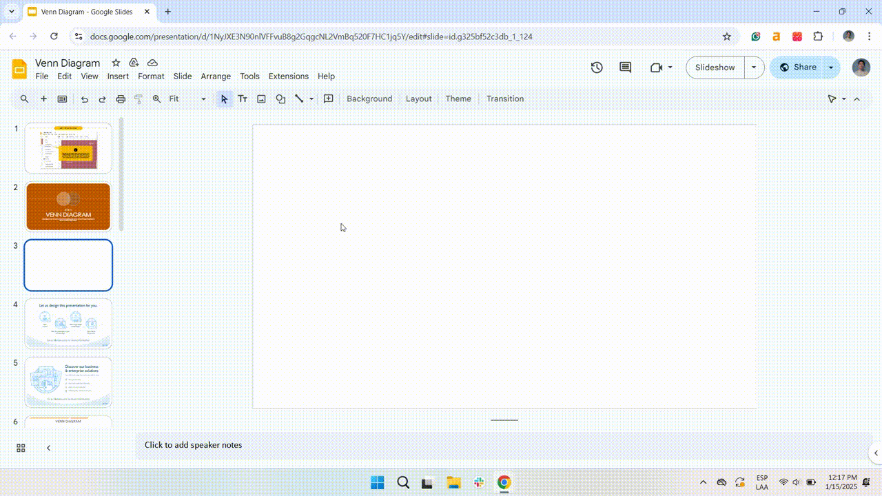 How to Create a Venn Diagram in Google Slides