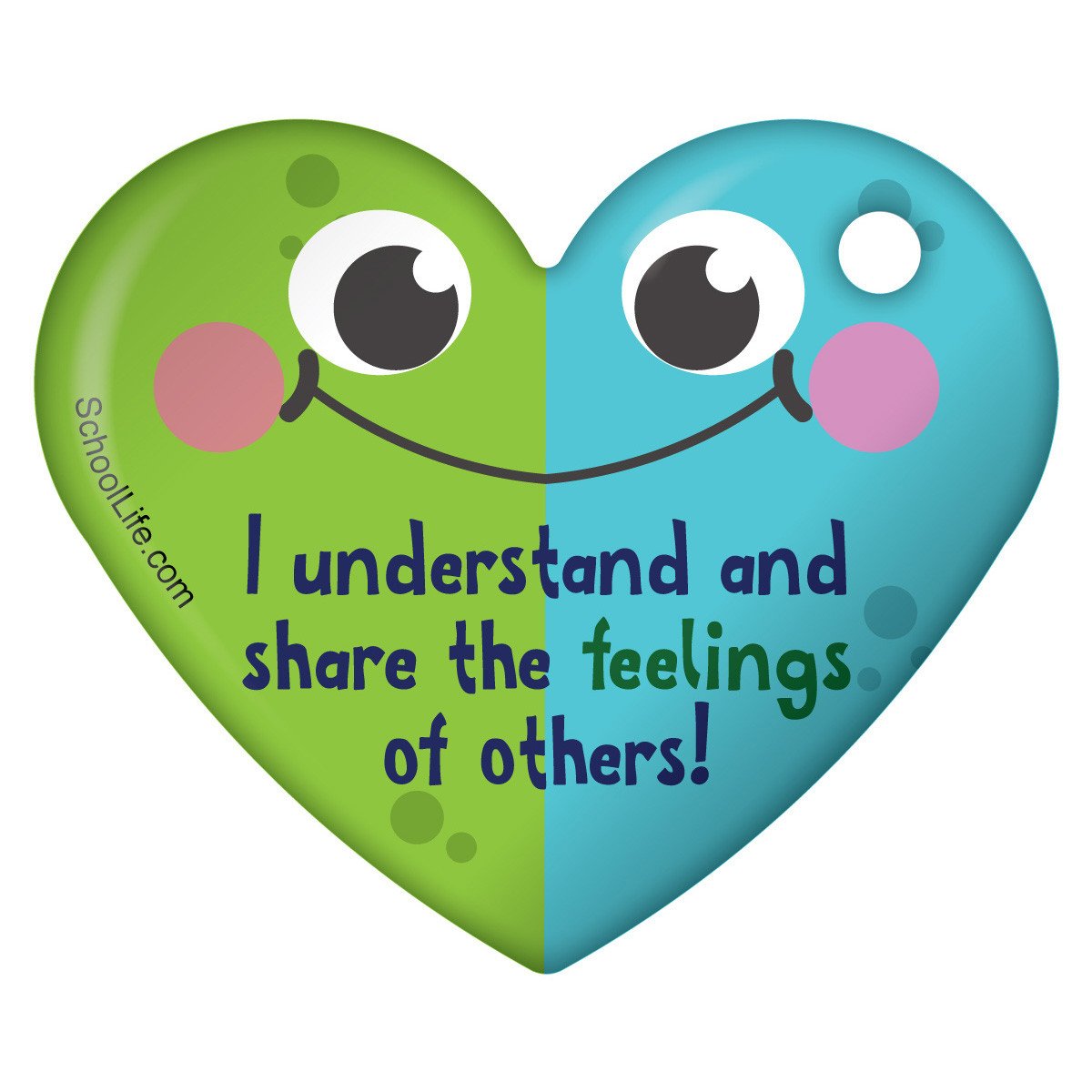 image of a cartoon heart with a smiling face and text of I understand the feelings of others