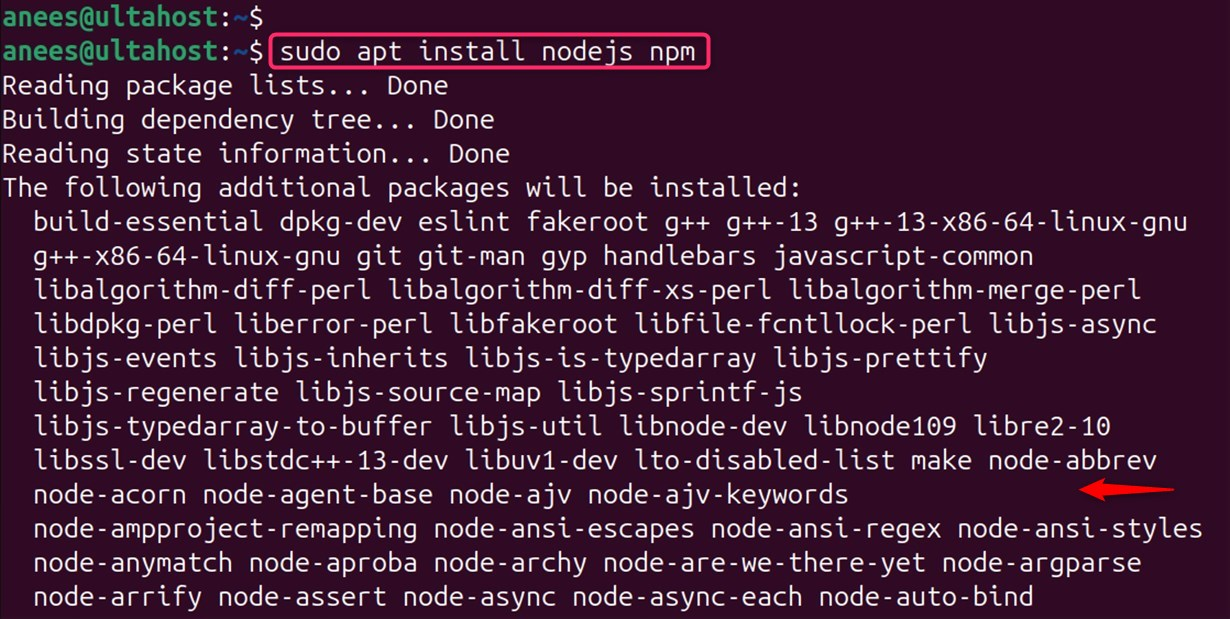 install nodejs