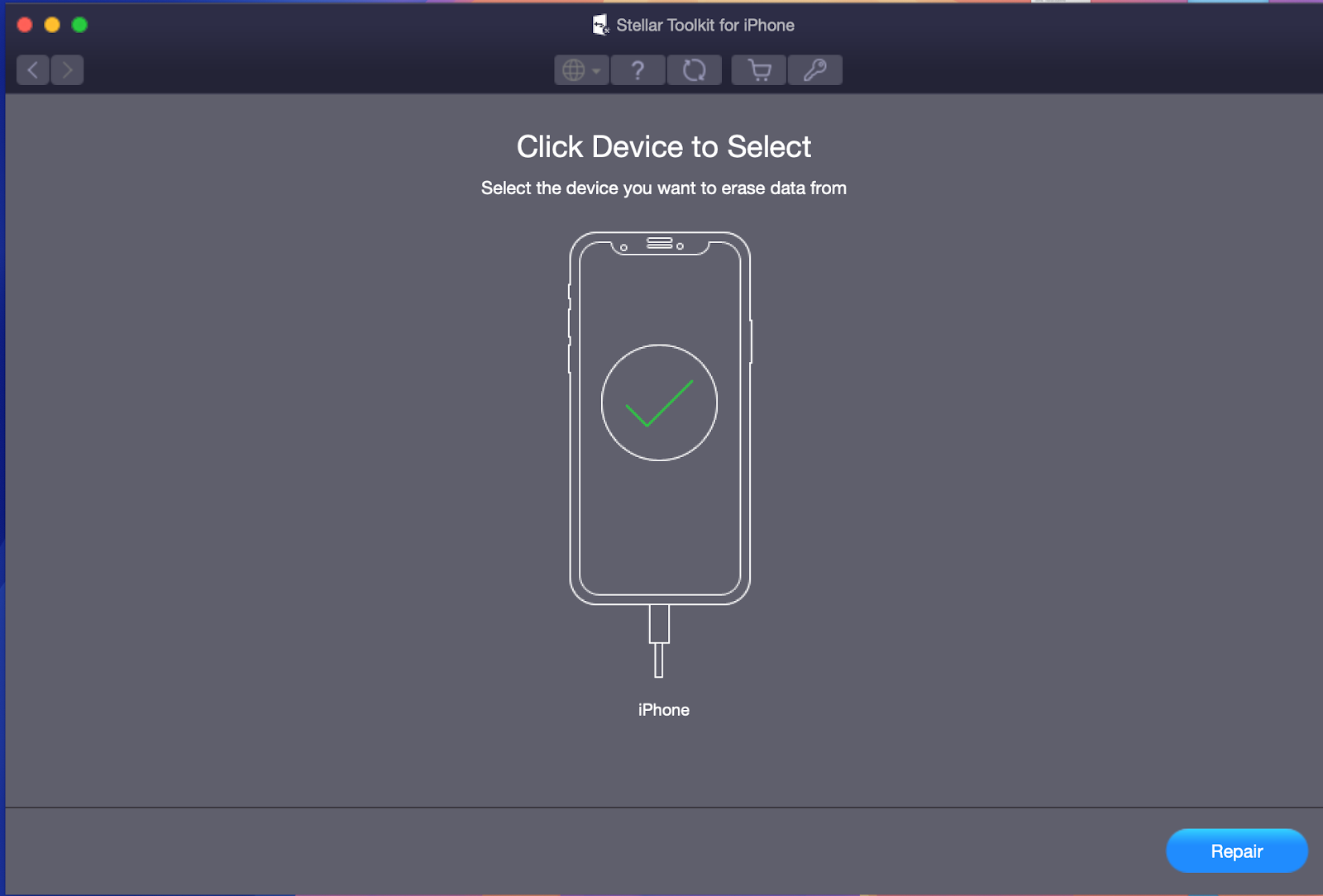 select device to repair iPhone 