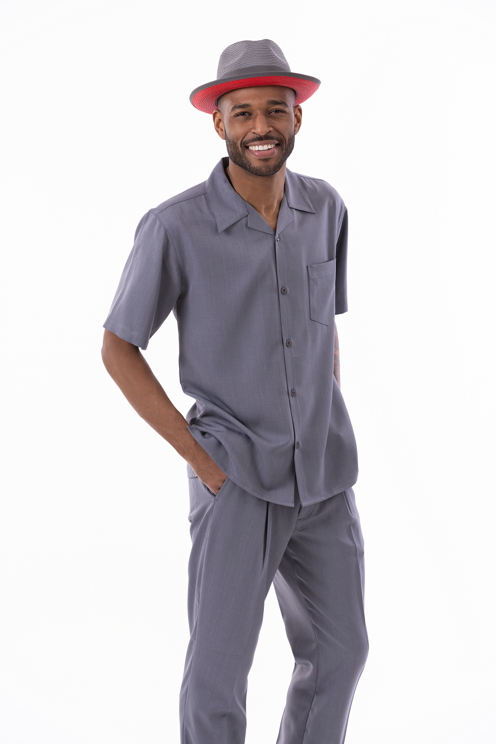 Grey Short Sleeve Walking Suit