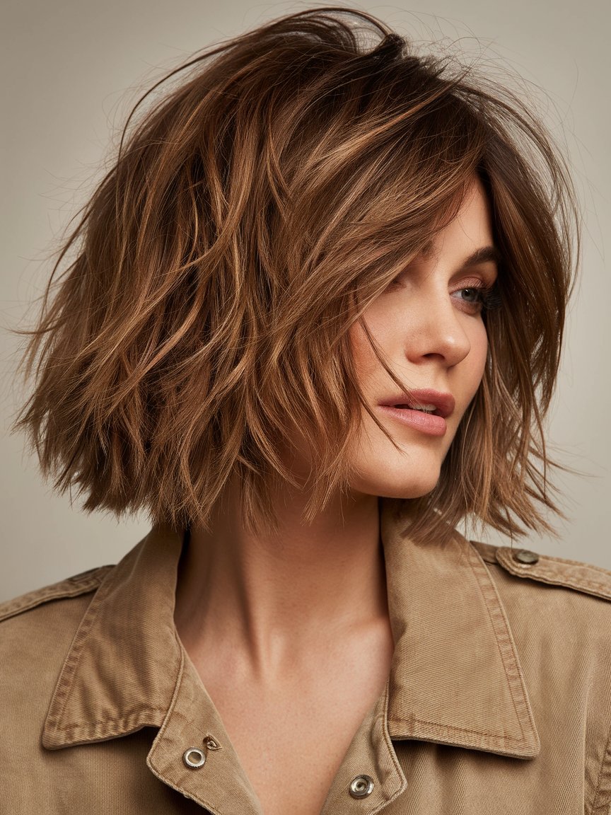 24. Tousled Medium Bob