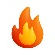 Fire flame. Camping, energy and power concept. 3d vector icon. Cartoon minimal style.