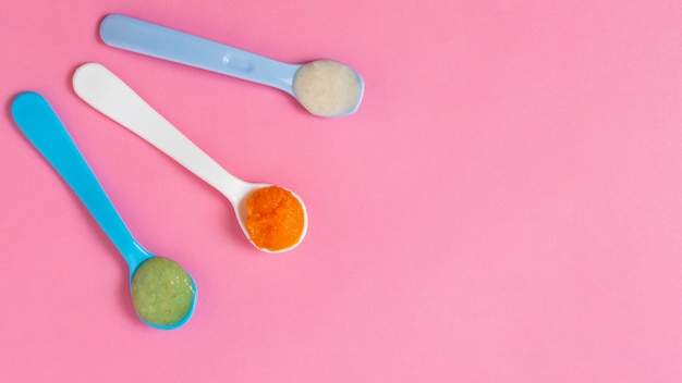 Three spoonfuls of baby food