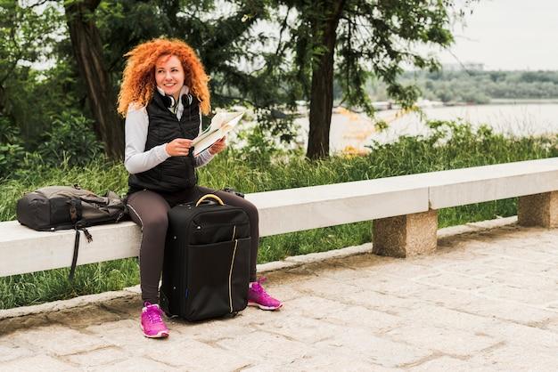 Woman traveling around the world