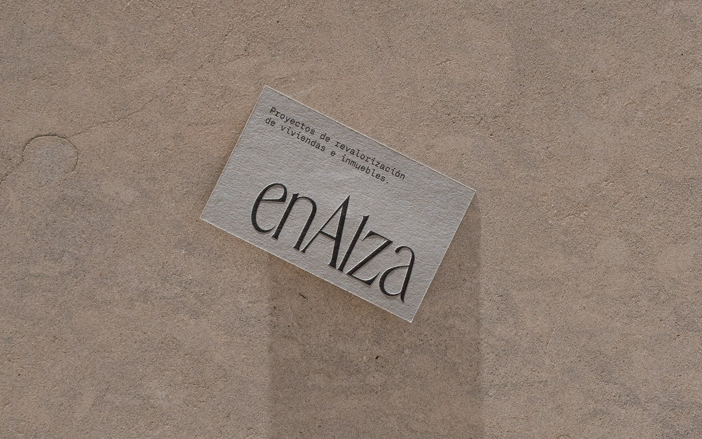 Branding: business card for enAlza a real state.