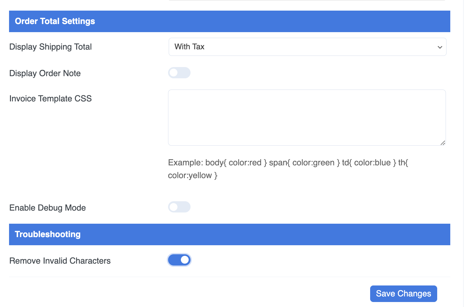 customize shipping and billing details in pdf invoice