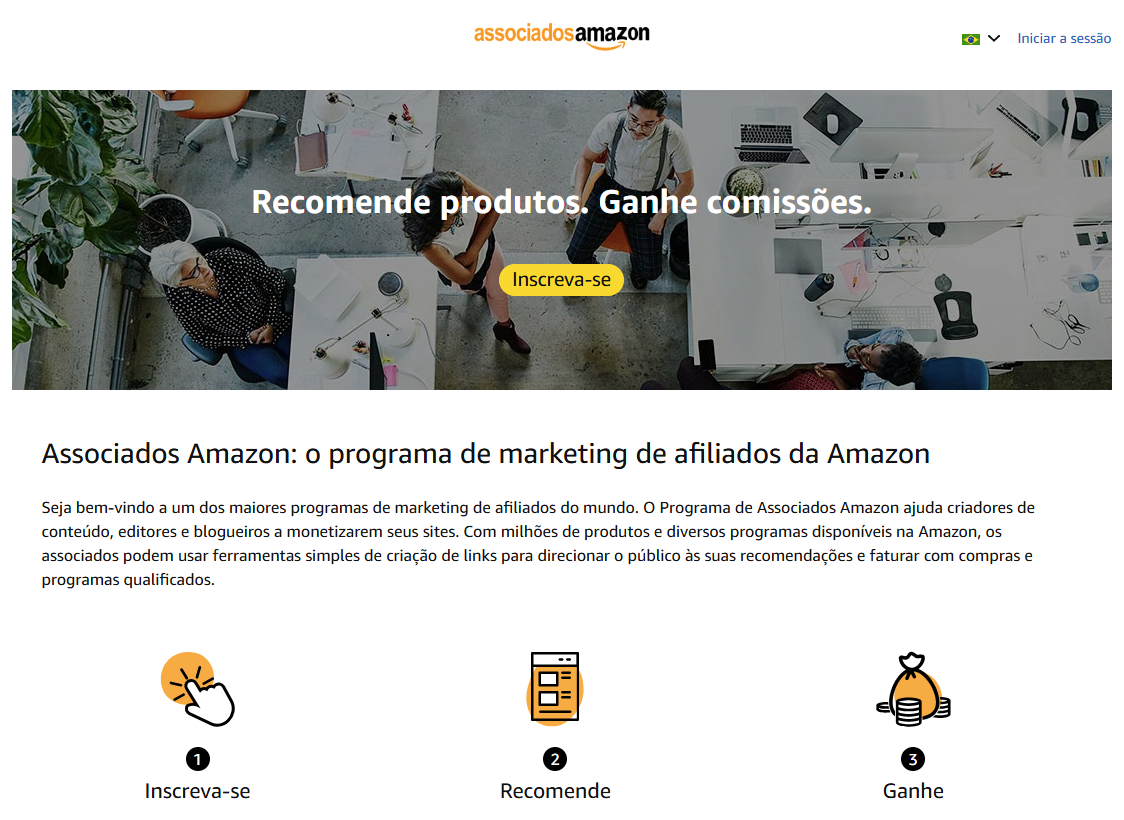 como ser afiliado da Amazon