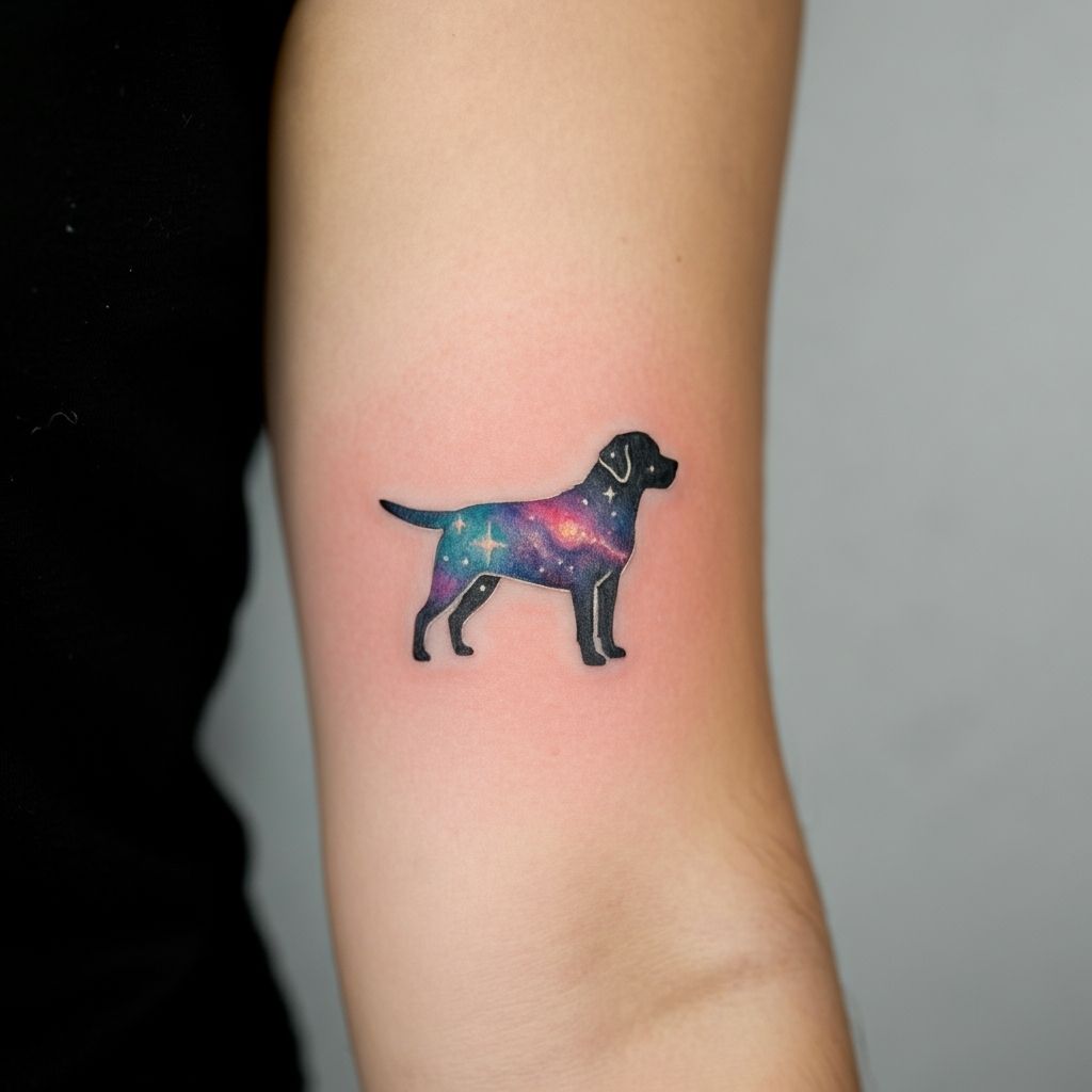 Abstract Labrador Art Tattoo