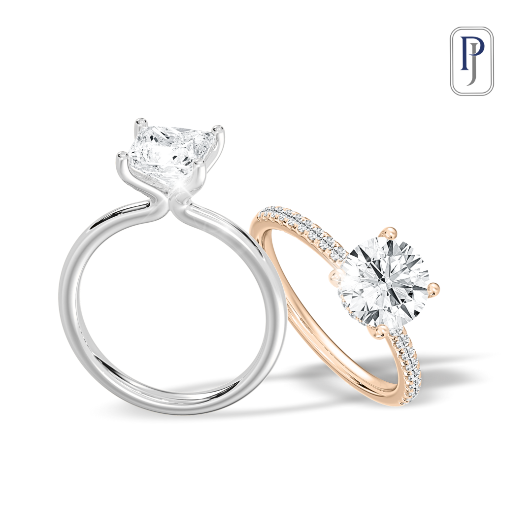 Customized lab-grown diamond ring for a Indian bride.