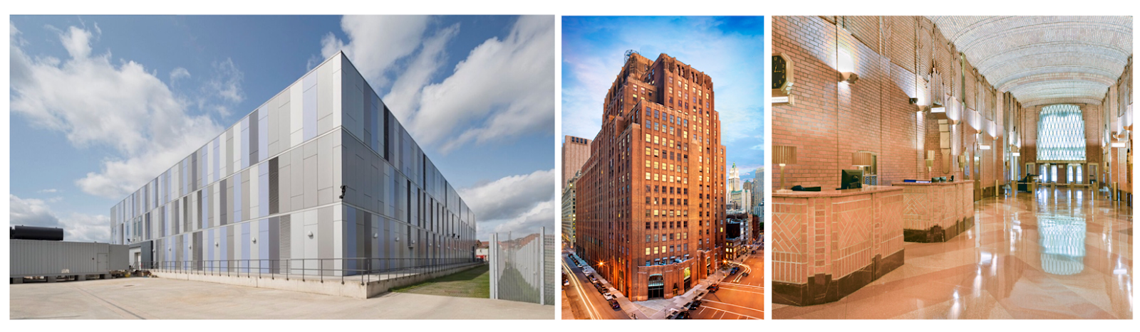 A collage of buildings