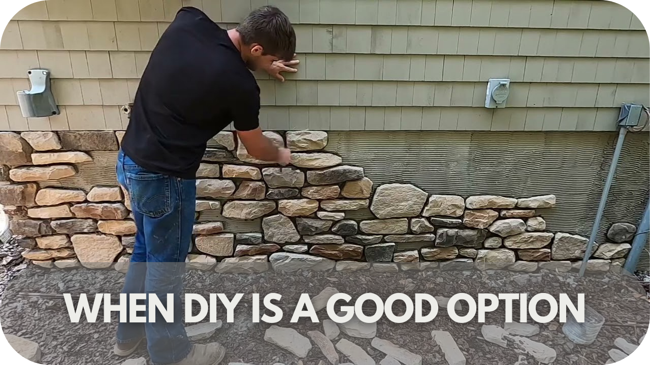 Learn when DIY stone cladding installation is the right choice for your home.