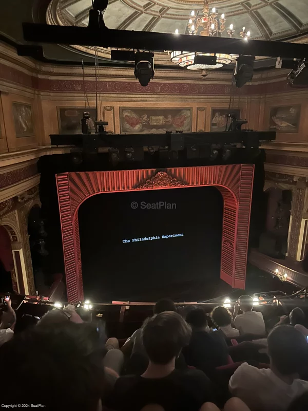The view from Grand Circle F21 at the Phoenix Theatre, London for Stranger Things: The First Shadow